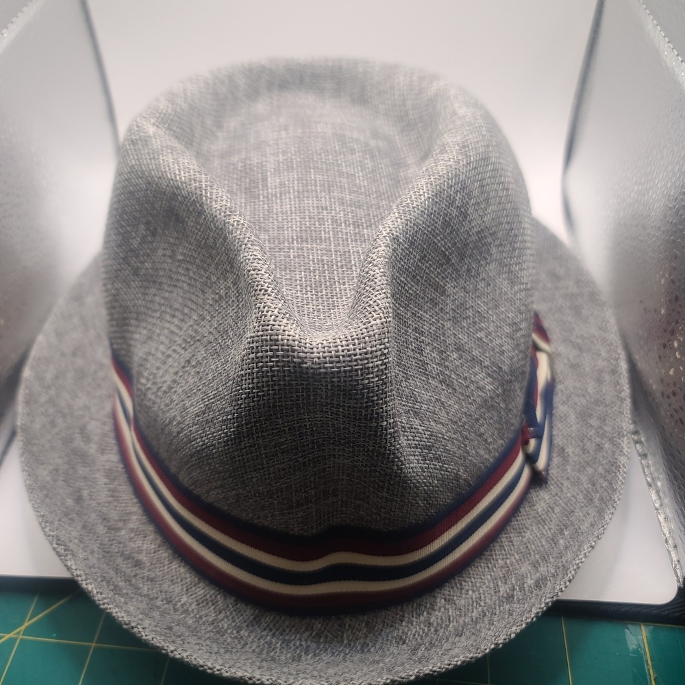 MILANI - Grey Straw - L/XL Size Fedora Hat Cap Sophisticated Man‎ Clean